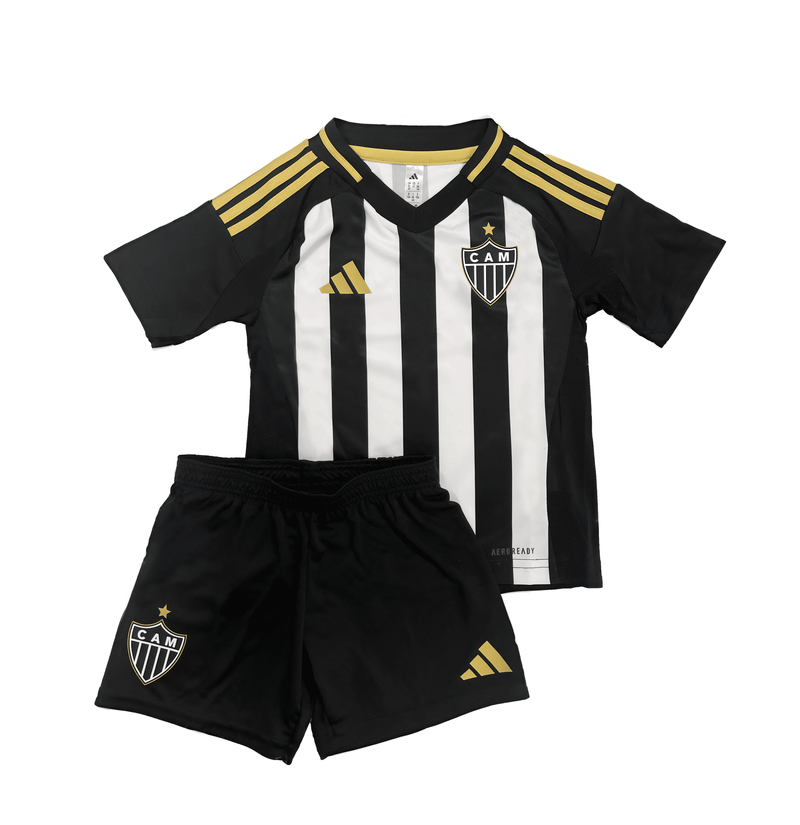 Conjunto Infantil Atlético Mineiro I 25/26 - Preta e Branca