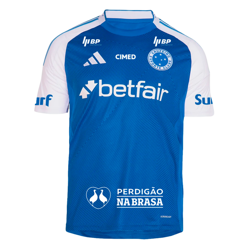 Camisa Cruzeiro Home 25/26 - Azul C/ Patrocínio