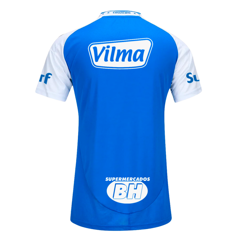Camisa Cruzeiro Feminina Home 25/26 - Azul C/ Patrocínio