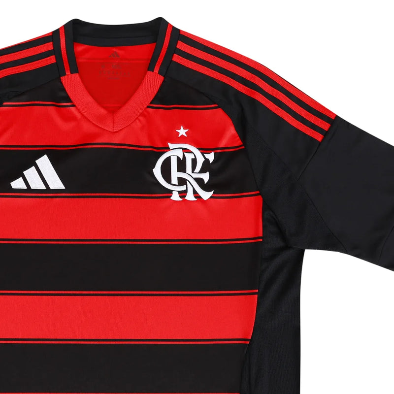 Camisa CRF Home 25/26 Manga Longa - Preto e Vermelho