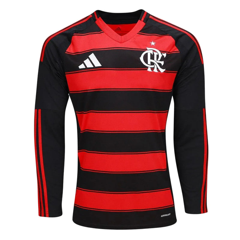 Camisa CRF Home 25/26 Manga Longa - Preto e Vermelho