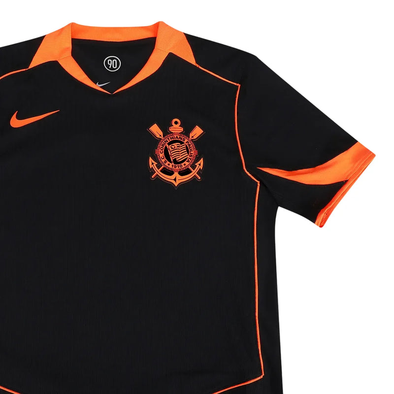 Camisa Corinthians Third 25/26 Jogador - Preta e Laranja
